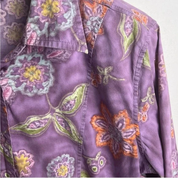 CHRISTOPHER & BANKS Floral Button Down Shirt - Picture 3 of 11